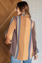 Moderately Mod Polka Dot Button Up Top-Tops-Stay Foxy Boutique, Florissant, Missouri