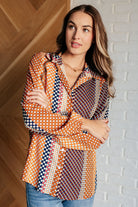 Moderately Mod Polka Dot Button Up Top-Tops-Stay Foxy Boutique, Florissant, Missouri