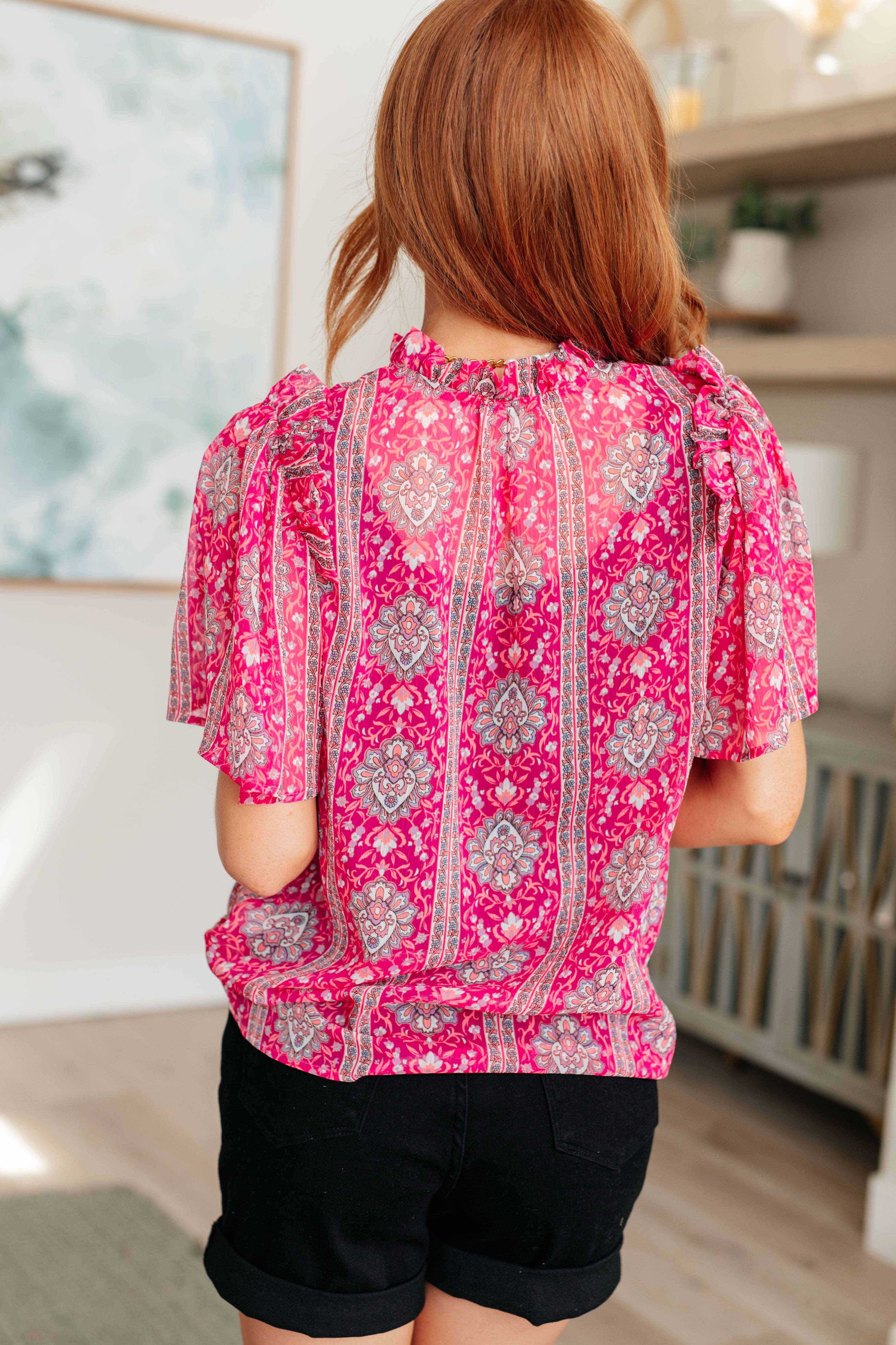 Moments Like This V-Neck Bell Sleeve Blouse-Tops-Stay Foxy Boutique, Florissant, Missouri