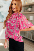 Moments Like This V-Neck Bell Sleeve Blouse-Tops-Stay Foxy Boutique, Florissant, Missouri