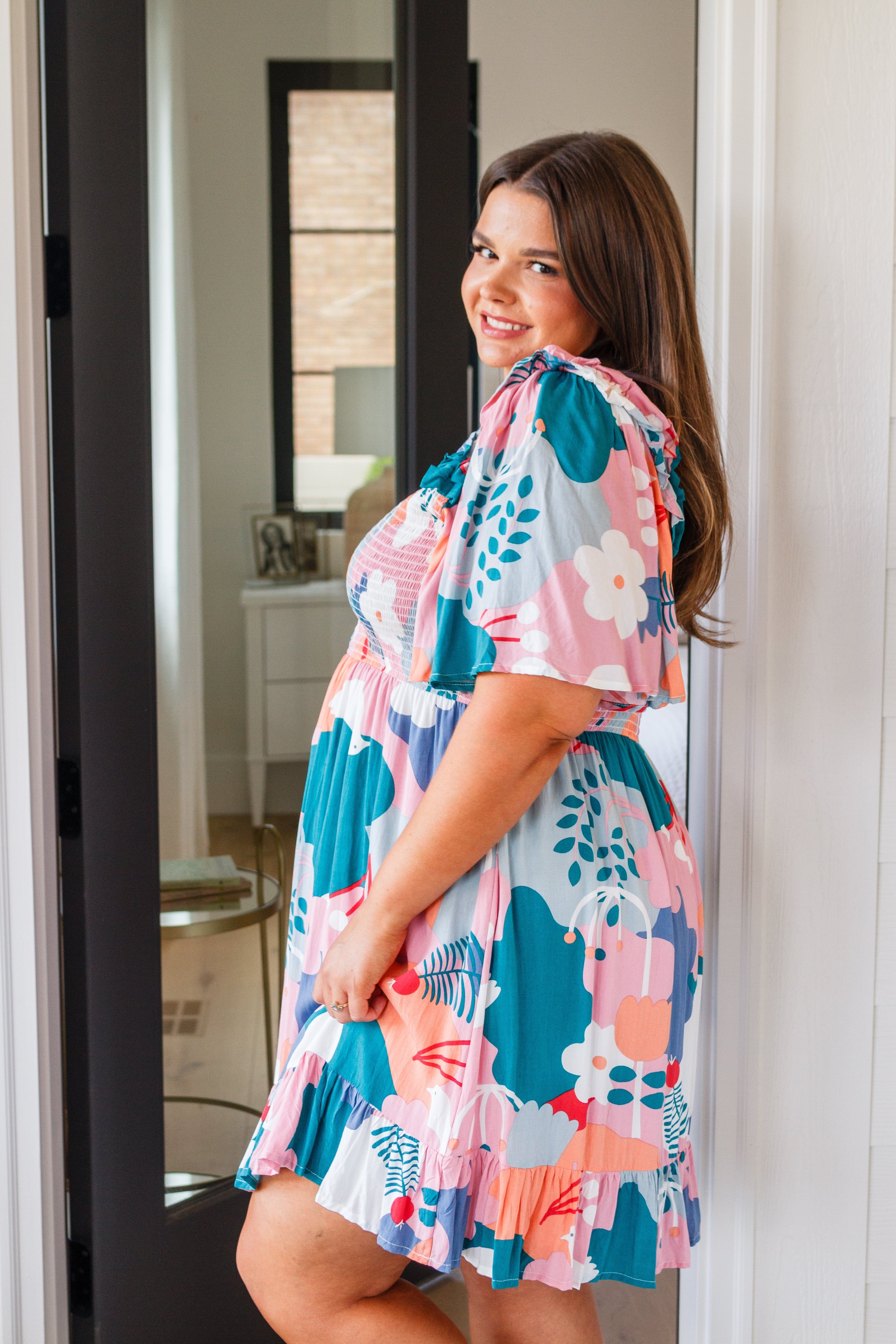 Monet's Garden Floral Dress-Dresses-Stay Foxy Boutique, Florissant, Missouri