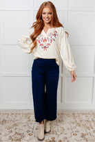 More Than You Would Think Embroidered Blouse-Blouses-Stay Foxy Boutique, Florissant, Missouri
