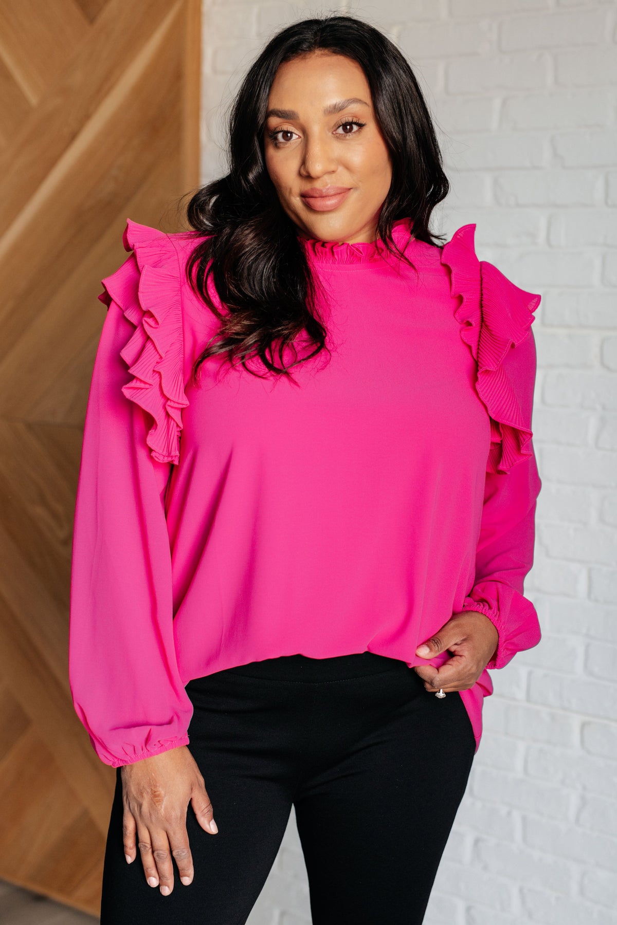 My Good Graces Ruffled Top-Tops-Stay Foxy Boutique, Florissant, Missouri