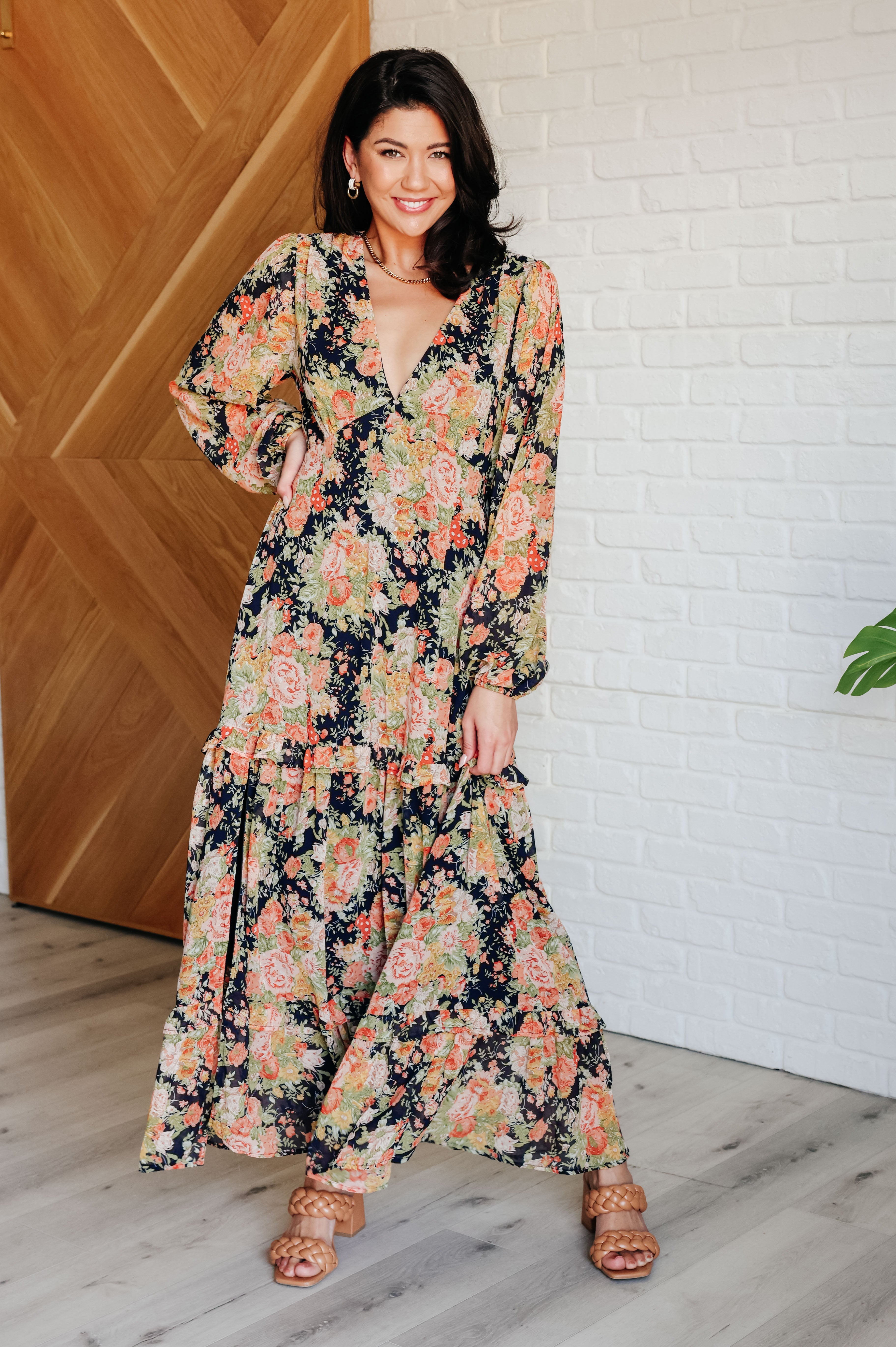 My Heart Will Go On Tiered Balloon Sleeve Dress-Dresses-Stay Foxy Boutique, Florissant, Missouri