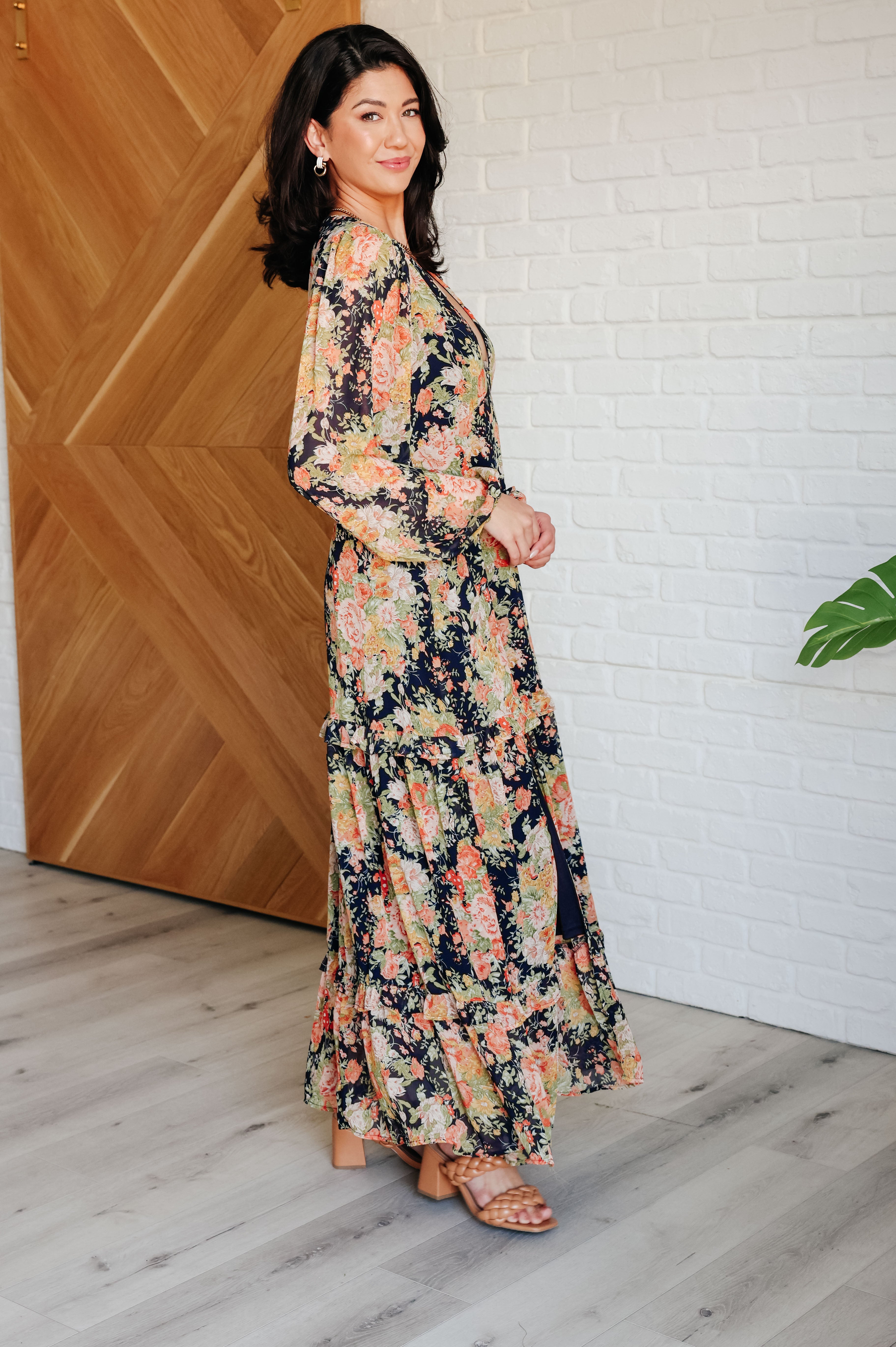 My Heart Will Go On Tiered Balloon Sleeve Dress-Dresses-Stay Foxy Boutique, Florissant, Missouri