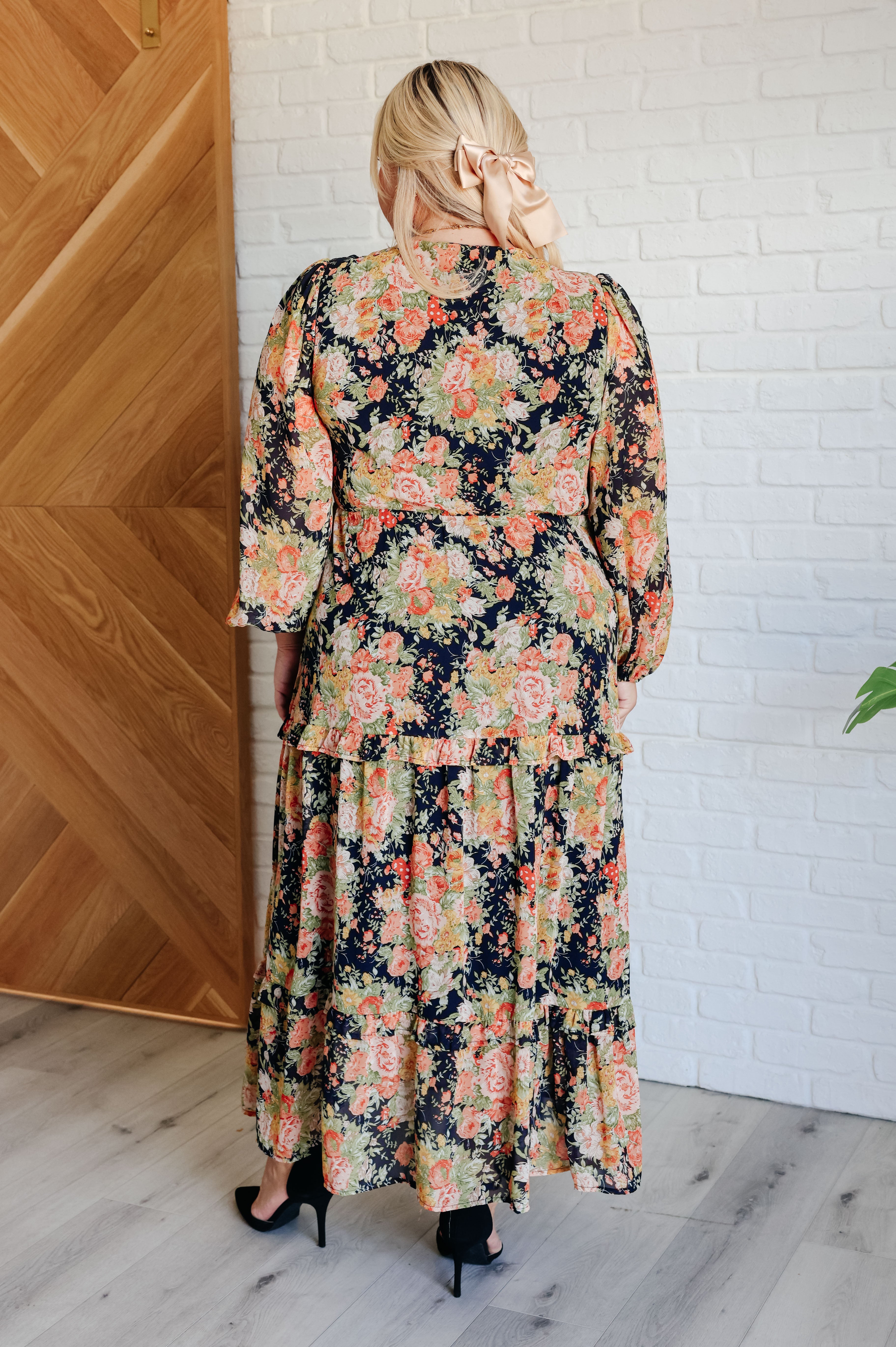 My Heart Will Go On Tiered Balloon Sleeve Dress-Dresses-Stay Foxy Boutique, Florissant, Missouri