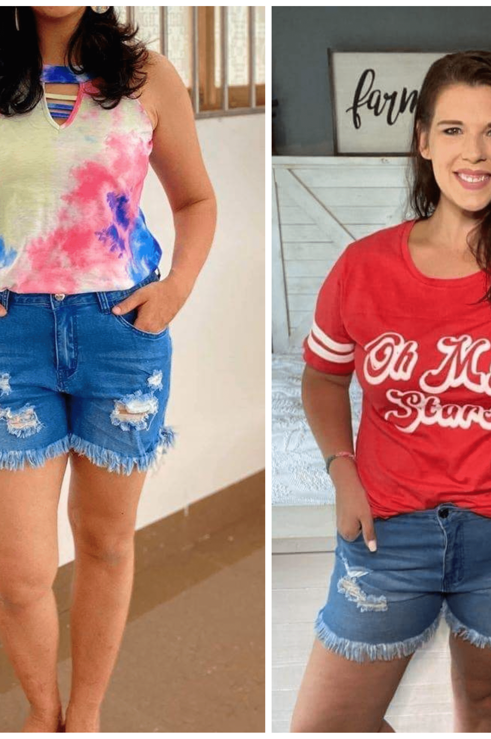 DISTRESSED STRETCH JEAN SHORTS-Stay Foxy Boutique, Florissant, Missouri