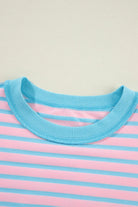 Color Clash Drop Shoulder Long Sleeve-Womens-Stay Foxy Boutique, Florissant, Missouri