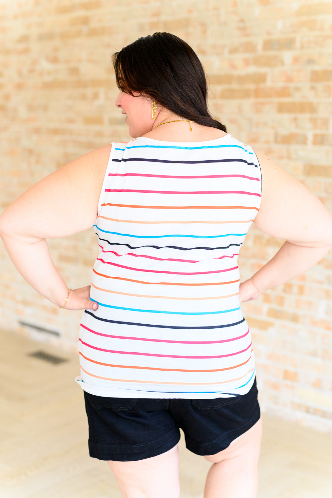 Need A Favor Colorful Henley Tank-Tops-Stay Foxy Boutique, Florissant, Missouri