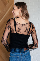 Never Sorry Lace Layering Top in Black-Tops-Stay Foxy Boutique, Florissant, Missouri