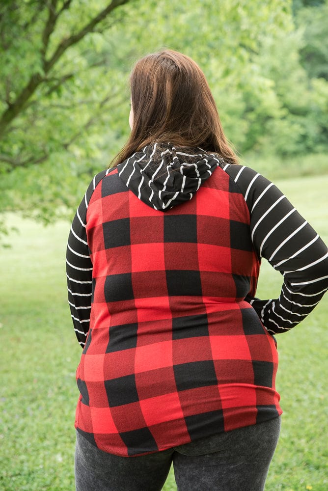 Fabulous in Red Plaid Hoodie-YFW-Stay Foxy Boutique, Florissant, Missouri