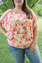 Bright Eyed Floral Top-White Birch-Stay Foxy Boutique, Florissant, Missouri