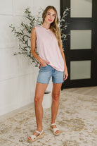 New Normal Pleat Detail Sleeveless Top in Pink-Womens-Stay Foxy Boutique, Florissant, Missouri