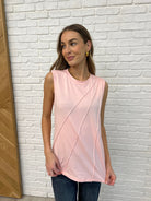 New Normal Pleat Detail Sleeveless Top in Pink-Womens-Stay Foxy Boutique, Florissant, Missouri