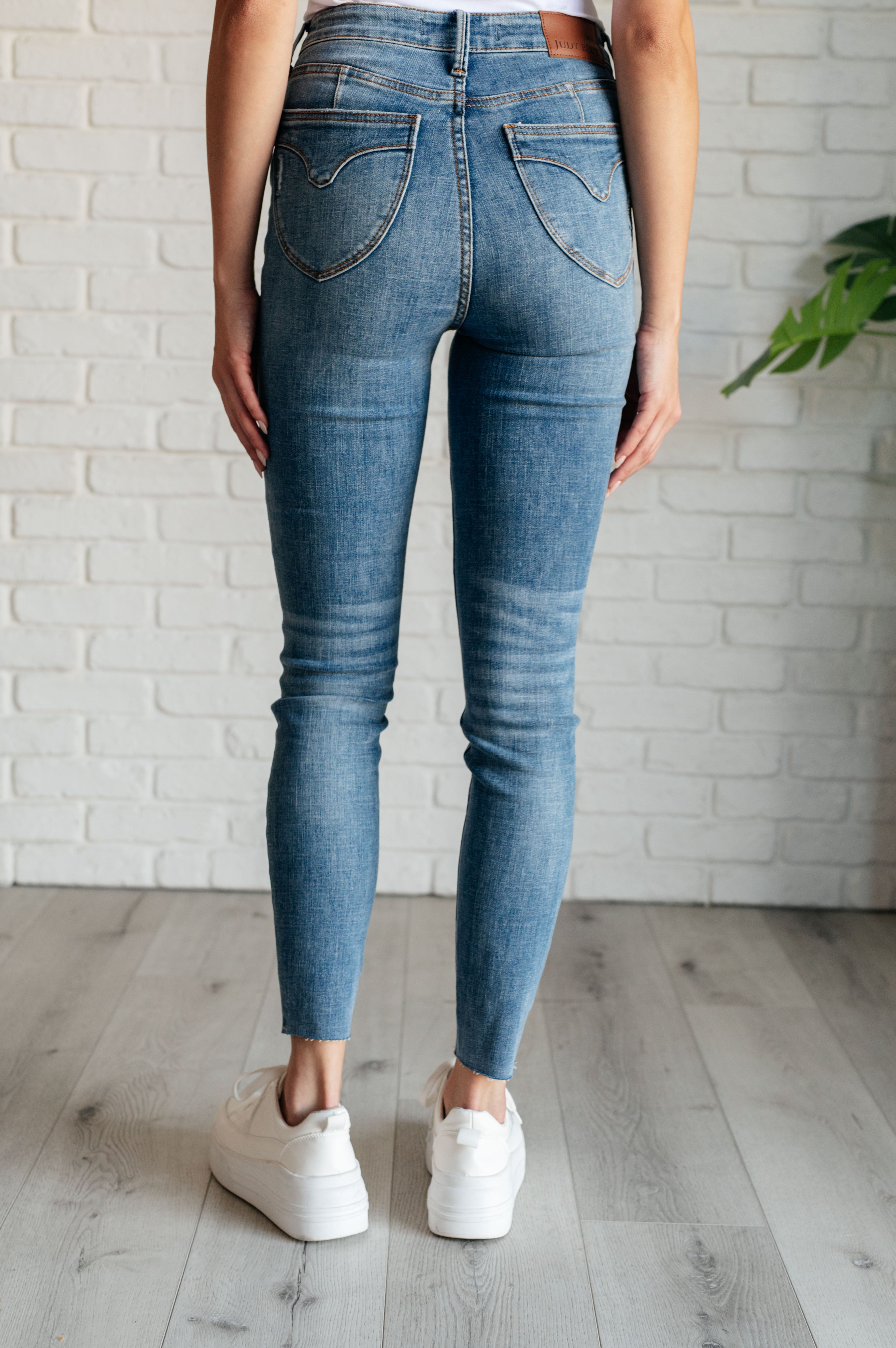 Nicole Tummy Control Skinny Jeans in Vintage Wash-Denim-Stay Foxy Boutique, Florissant, Missouri