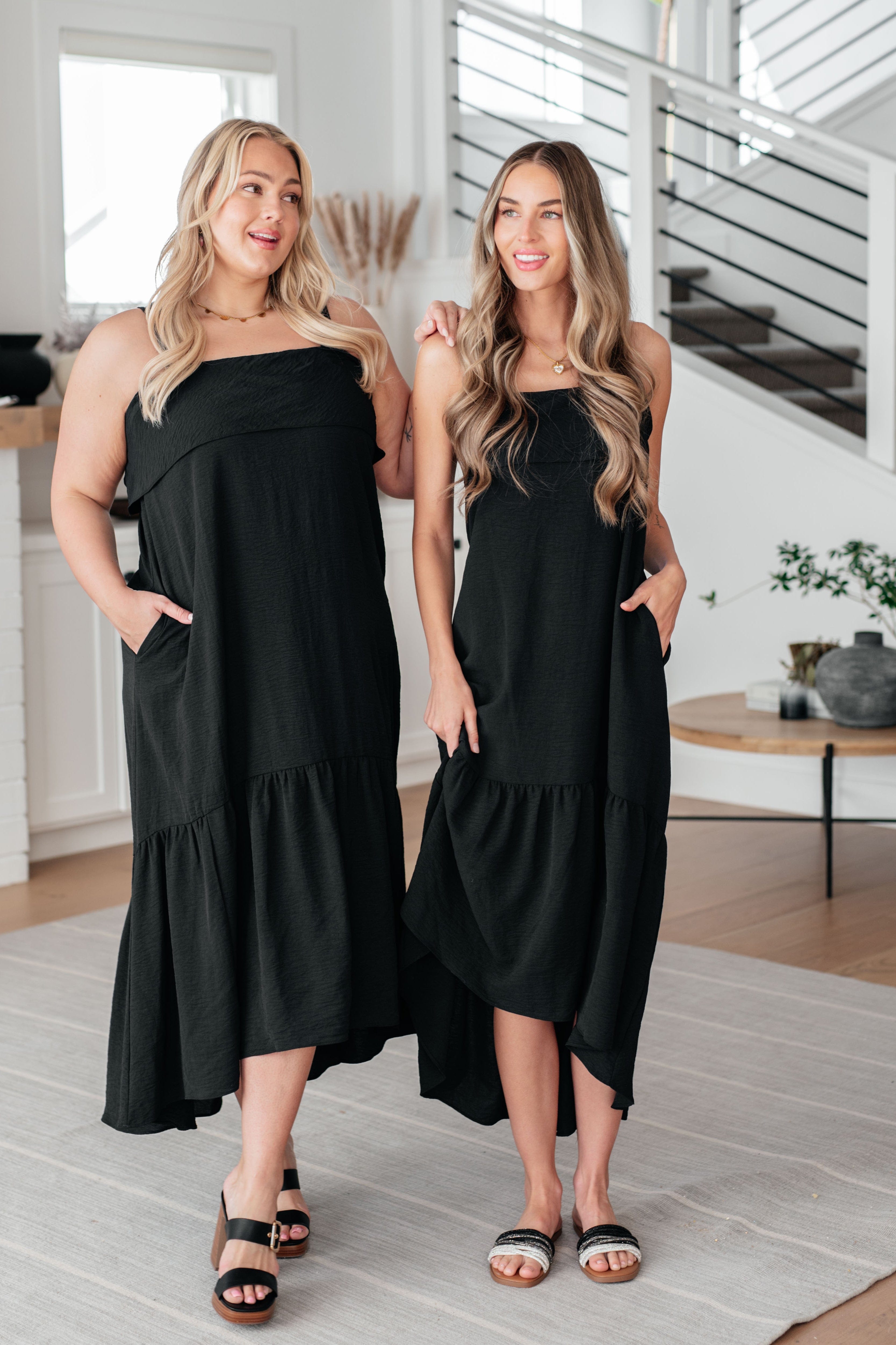 Nightlife Tie Back Maxi Dress-Dresses-Stay Foxy Boutique, Florissant, Missouri
