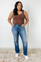 Nivea Vintage Wash Thermal Straight Jeans-Denim-Stay Foxy Boutique, Florissant, Missouri