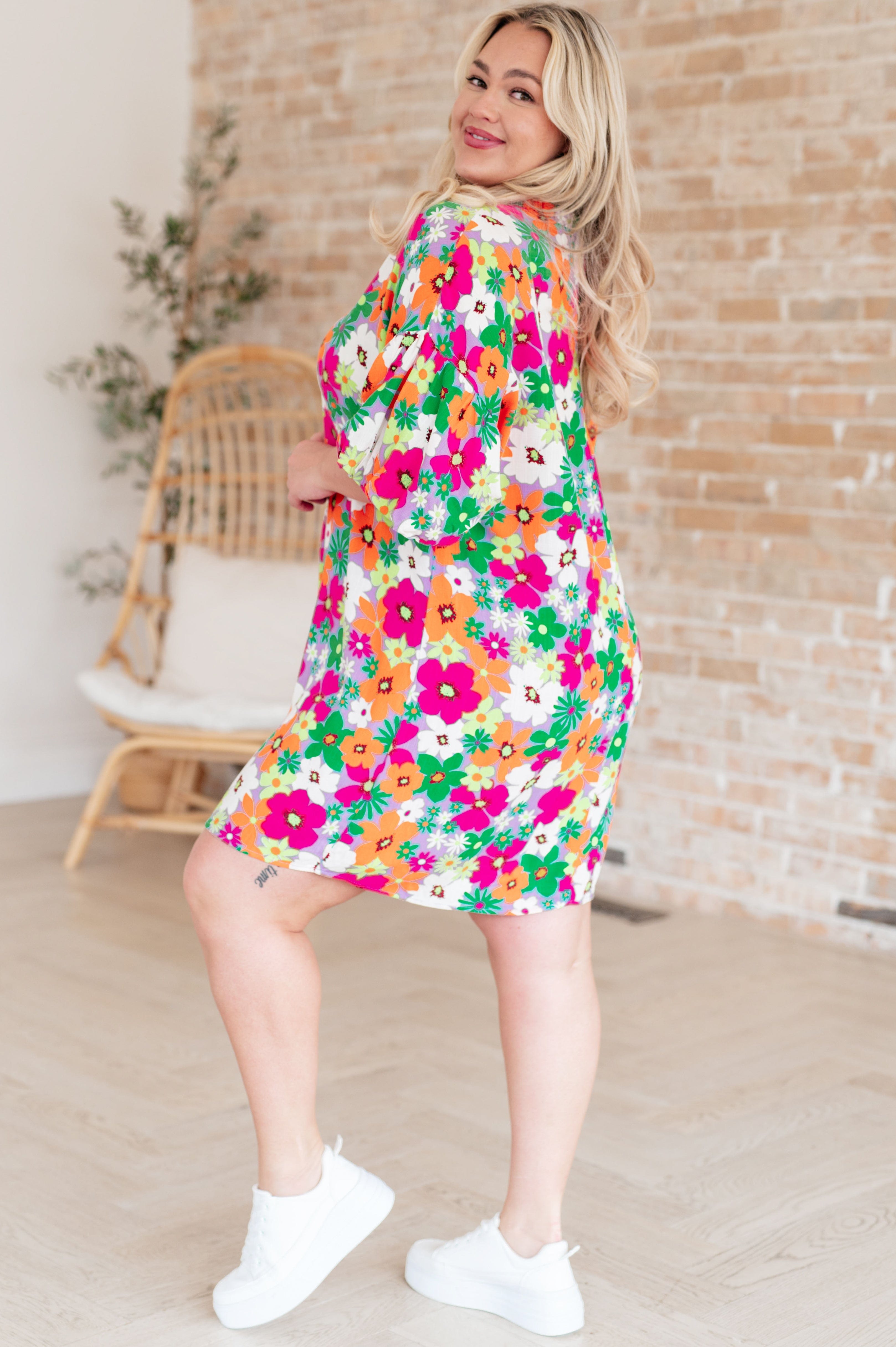 No Garden, No Problem Bubble Sleeve Dress-Womens-Stay Foxy Boutique, Florissant, Missouri