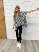 No Stopping It Striped Oversized Top-Womens-Stay Foxy Boutique, Florissant, Missouri