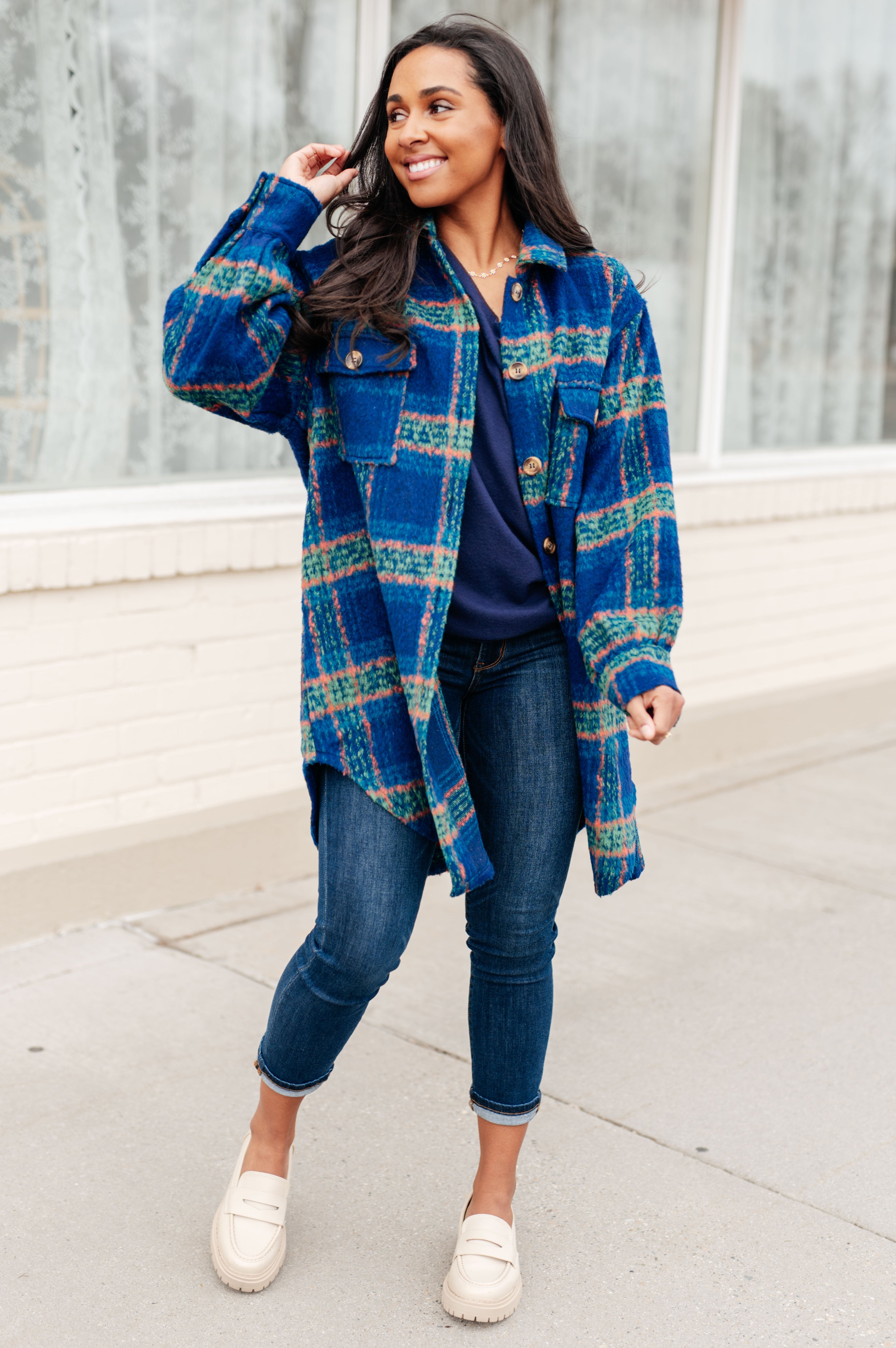 No Tears Plaid Coat-Layers-Stay Foxy Boutique, Florissant, Missouri