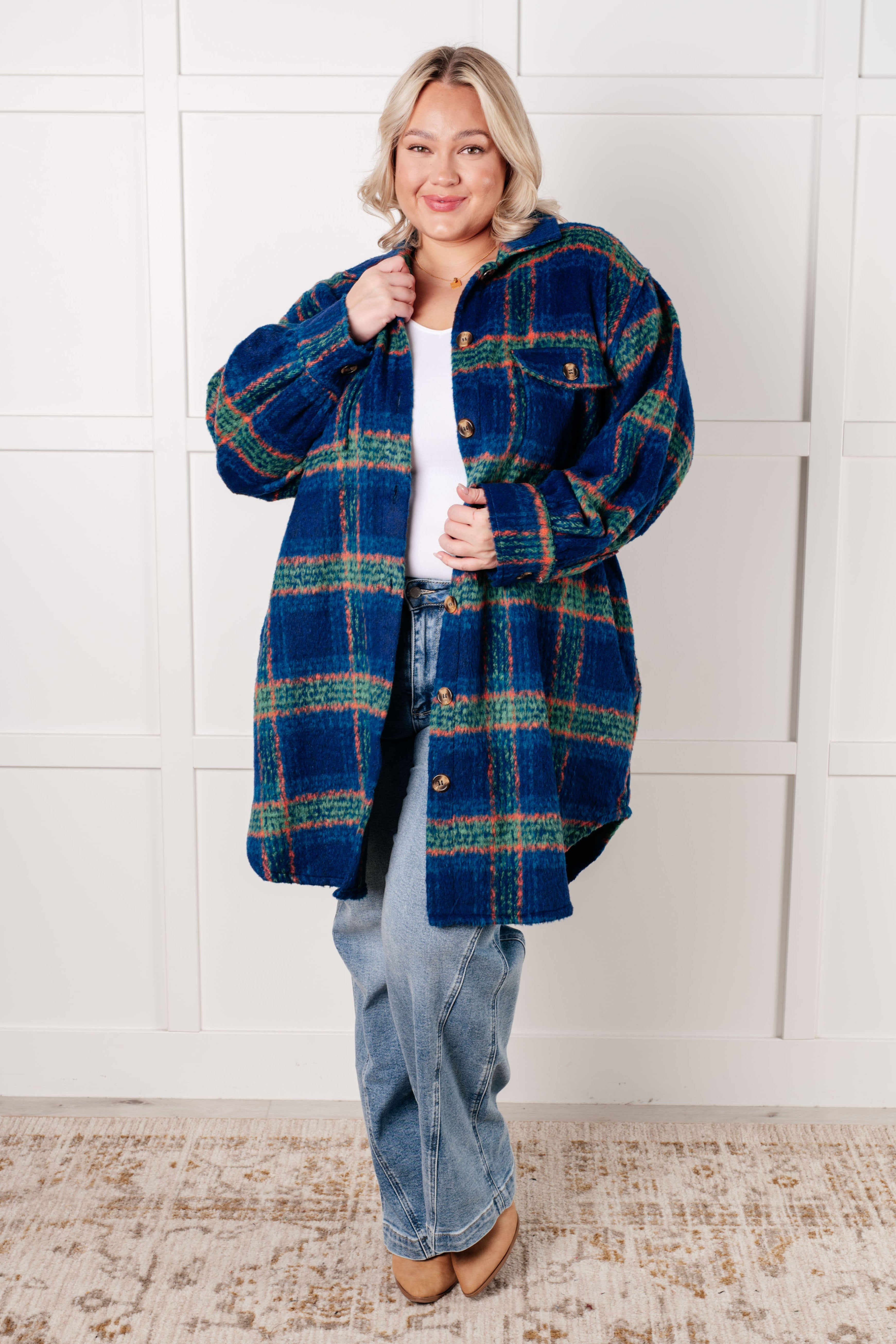 No Tears Plaid Coat-Layers-Stay Foxy Boutique, Florissant, Missouri