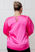 Not Exaggerating Satin Puff Sleeve Blouse-Blouses-Stay Foxy Boutique, Florissant, Missouri