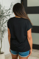 Not So Basic Pocket Tee in Black-Tops-Stay Foxy Boutique, Florissant, Missouri