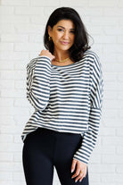 Obviously Mine Striped Oversized Top-Tops-Stay Foxy Boutique, Florissant, Missouri