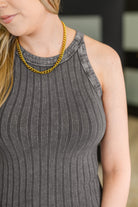 Offbeat Essential Mineral Washed Tank in Ash Grey-Womens-Stay Foxy Boutique, Florissant, Missouri
