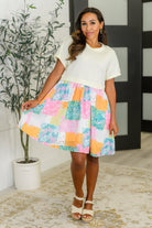 Office Associate Patchwork Print Babydoll Dress-Womens-Stay Foxy Boutique, Florissant, Missouri
