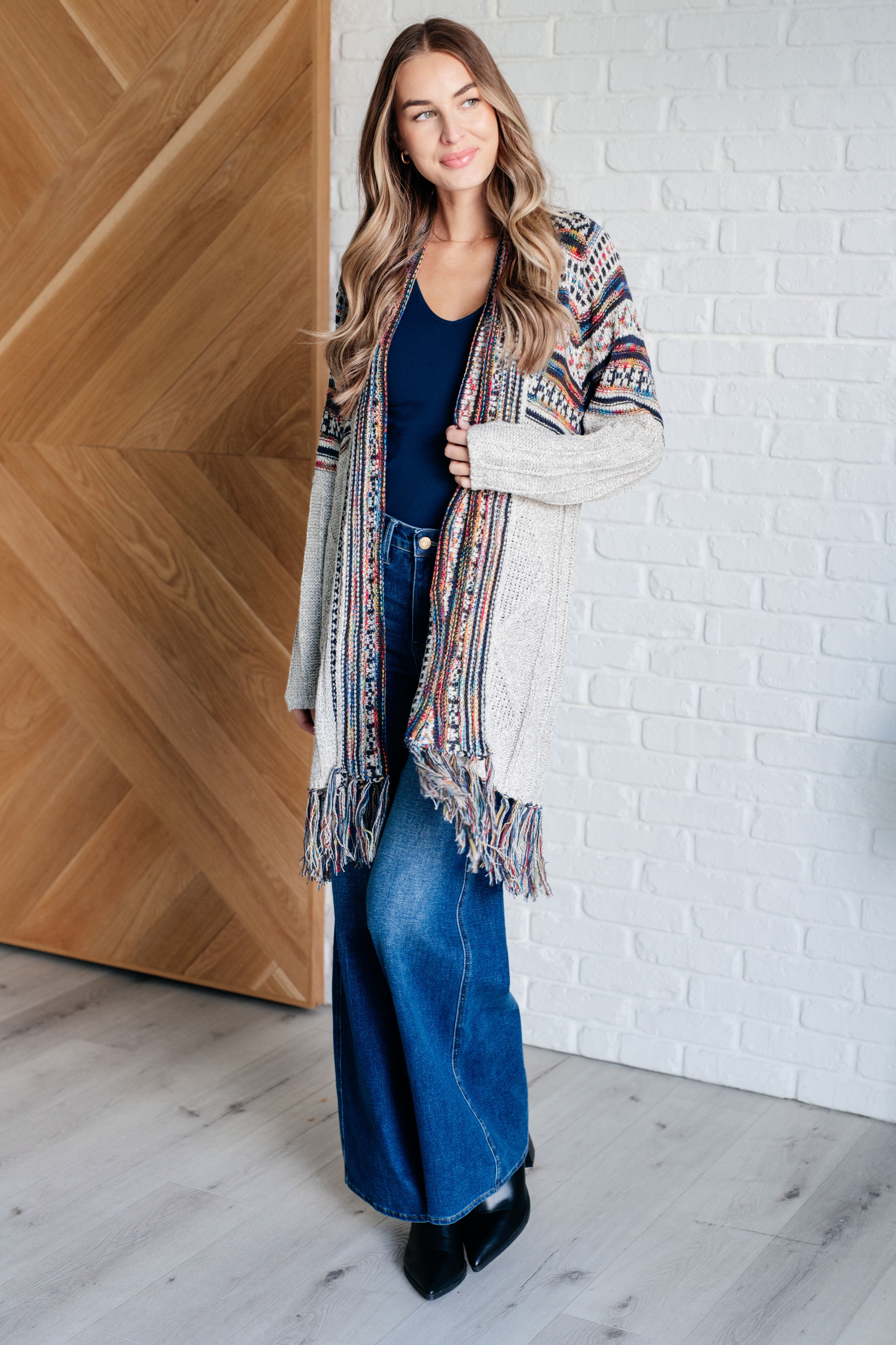 Oh So Lucky Fringe Cardigan-Layers-Stay Foxy Boutique, Florissant, Missouri