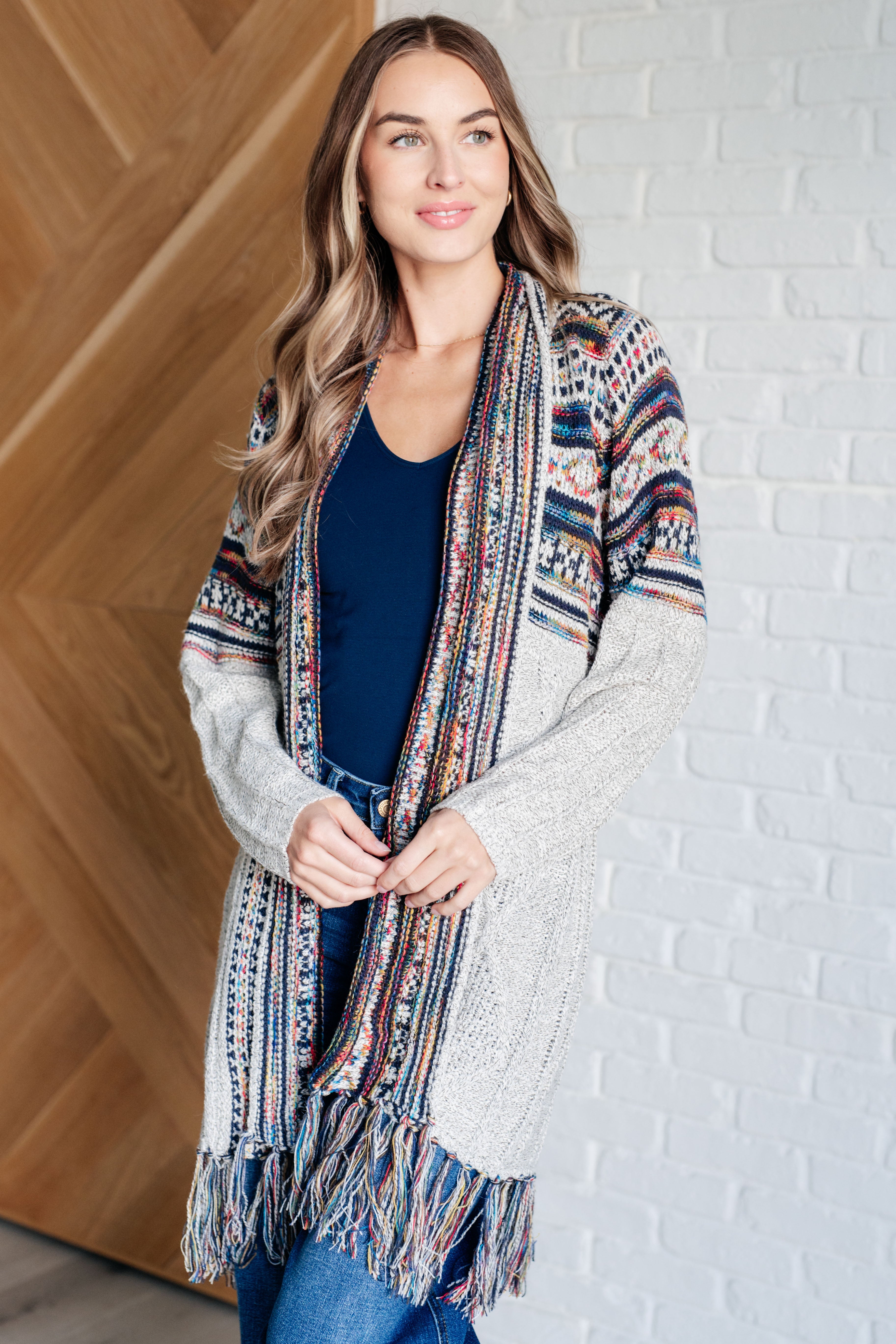 Oh So Lucky Fringe Cardigan-Layers-Stay Foxy Boutique, Florissant, Missouri