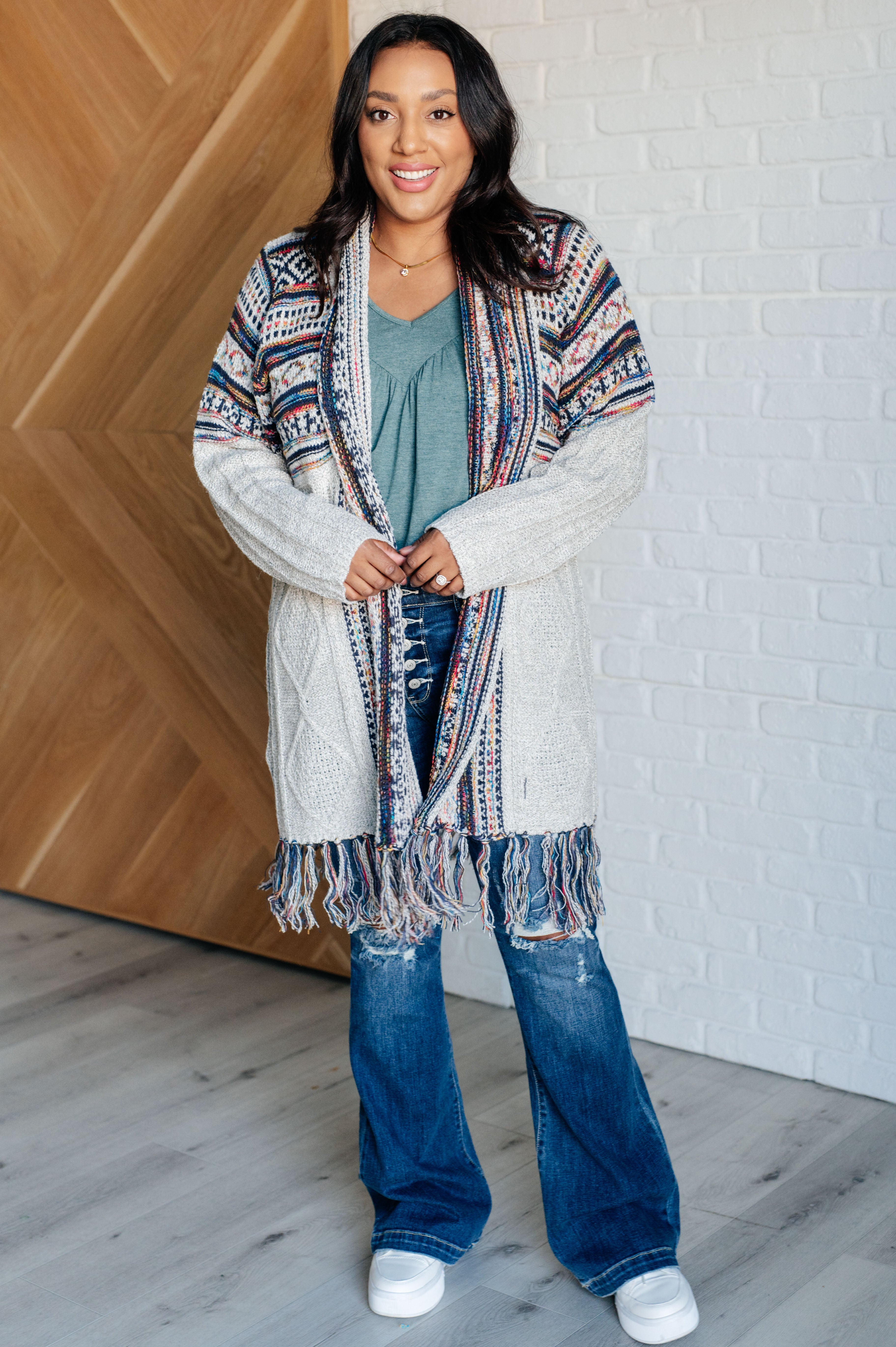 Oh So Lucky Fringe Cardigan-Layers-Stay Foxy Boutique, Florissant, Missouri