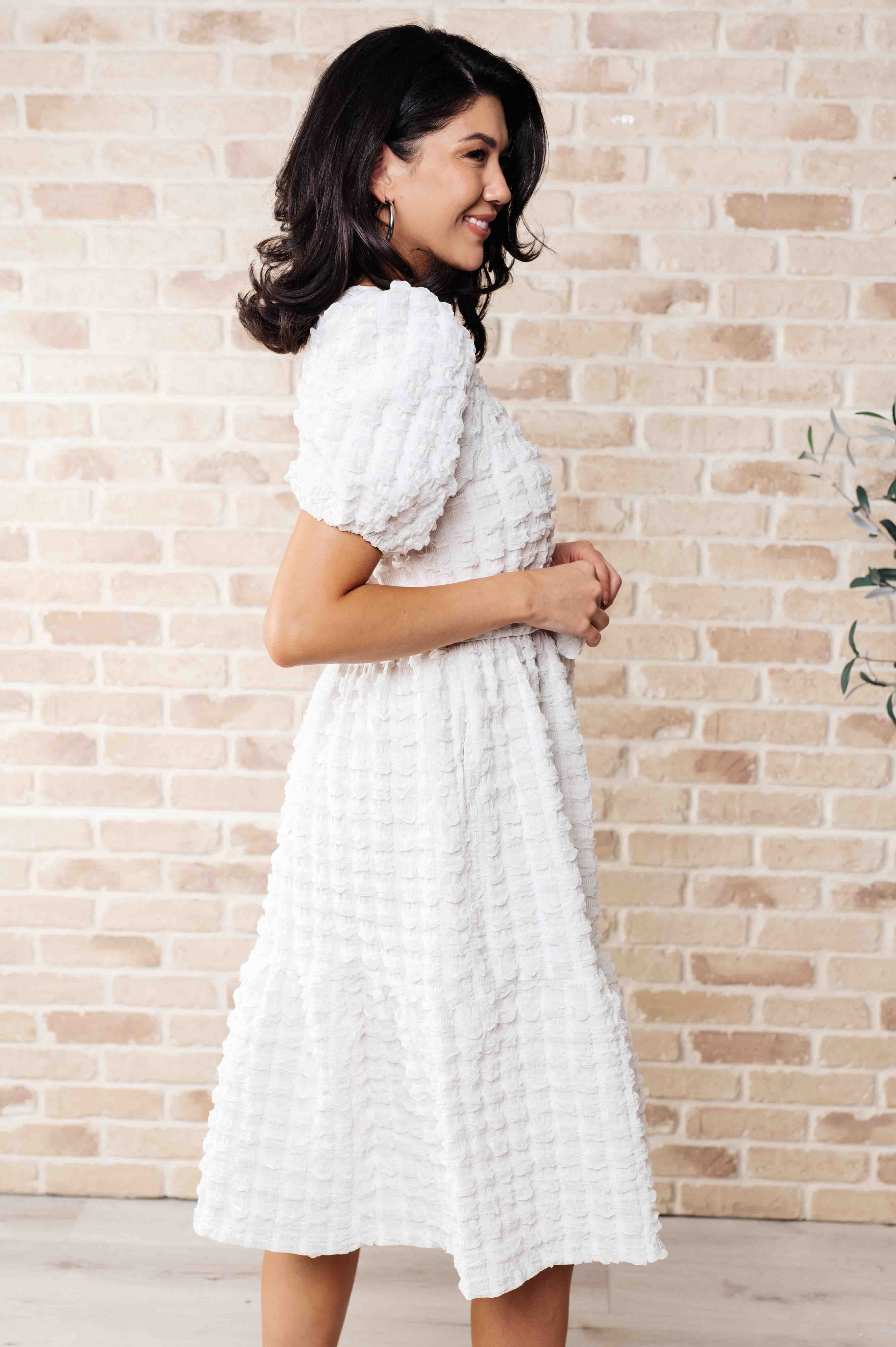 On Cloud Nine Bubble Midi Dress-Dresses-Stay Foxy Boutique, Florissant, Missouri