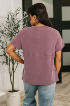 On Repeat Cable Ribbed Knit Tee-Womens-Stay Foxy Boutique, Florissant, Missouri
