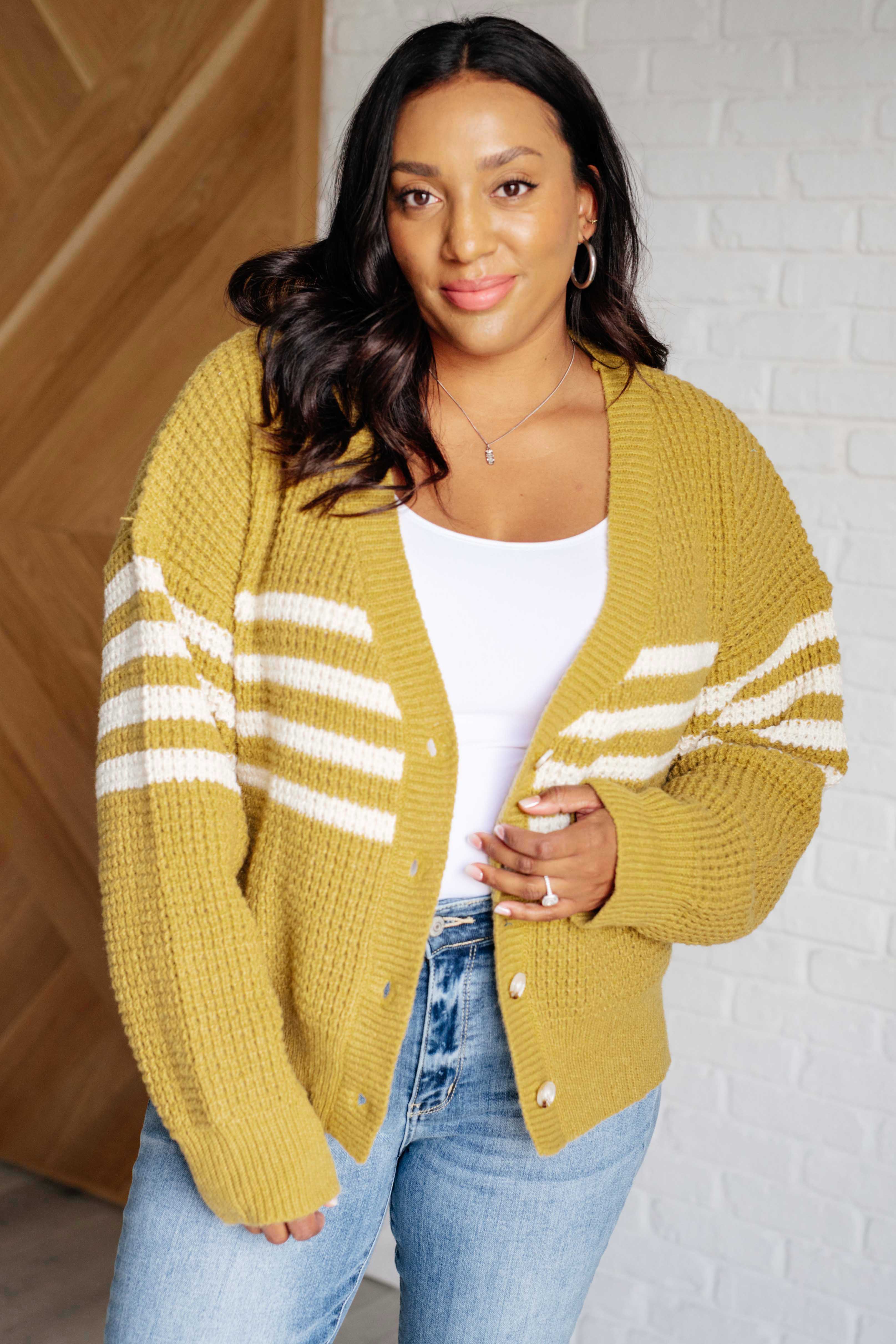 On Top of the World Striped Cardigan-Layers-Stay Foxy Boutique, Florissant, Missouri