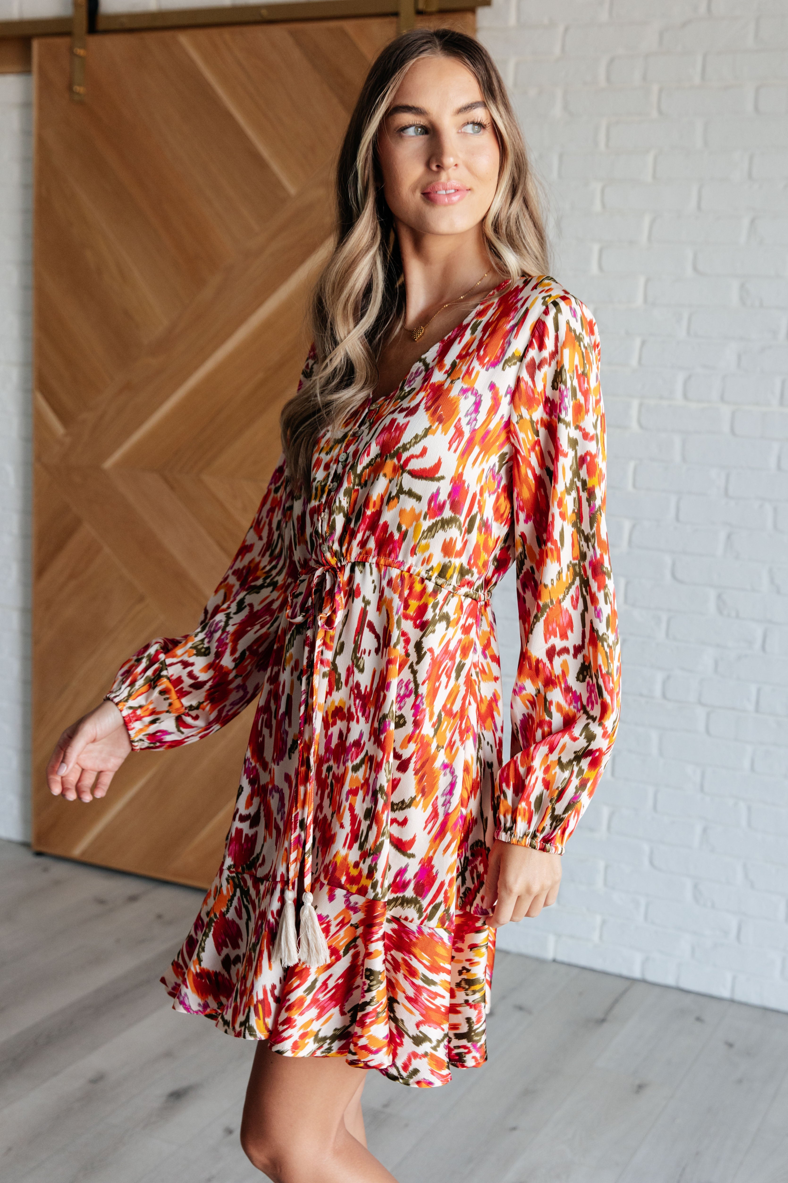 Once Upon a Dream V-Neck Balloon Sleeve Dress-Dresses-Stay Foxy Boutique, Florissant, Missouri