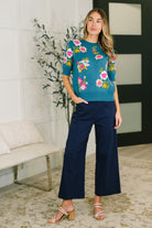 Only Pair High Waisted Wide Leg Bottoms in Navy-Womens-Stay Foxy Boutique, Florissant, Missouri