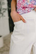 Only Pair High Waisted Wide Leg Bottoms in Off White-Womens-Stay Foxy Boutique, Florissant, Missouri