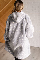 Oversized Blanket Hoodie in Grey Stars-Layers-Stay Foxy Boutique, Florissant, Missouri