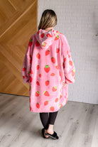 Oversized Blanket Hoodie in Strawberry-Layers-Stay Foxy Boutique, Florissant, Missouri