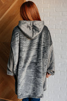 Oversized Velour Blanket Hoodie in Gray-Layers-Stay Foxy Boutique, Florissant, Missouri