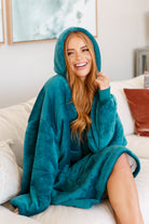 Oversized Velour Blanket Hoodie in Green-Layers-Stay Foxy Boutique, Florissant, Missouri