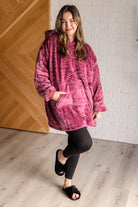 Oversized Velour Blanket Hoodie in Purple-Layers-Stay Foxy Boutique, Florissant, Missouri