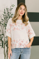 Painting the Roses Color Block Relaxed Top-Womens-Stay Foxy Boutique, Florissant, Missouri