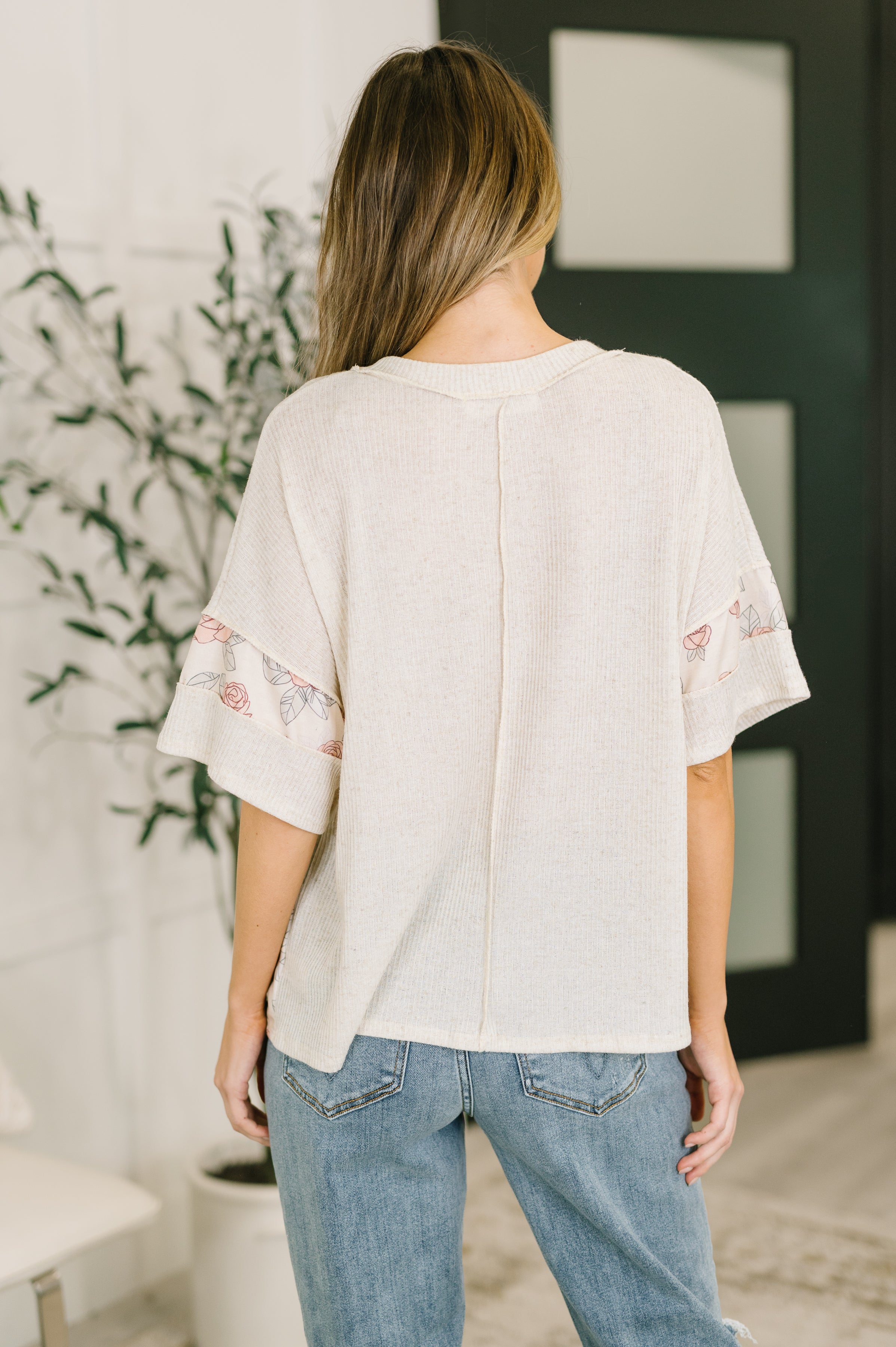 Painting the Roses Color Block Relaxed Top-Womens-Stay Foxy Boutique, Florissant, Missouri