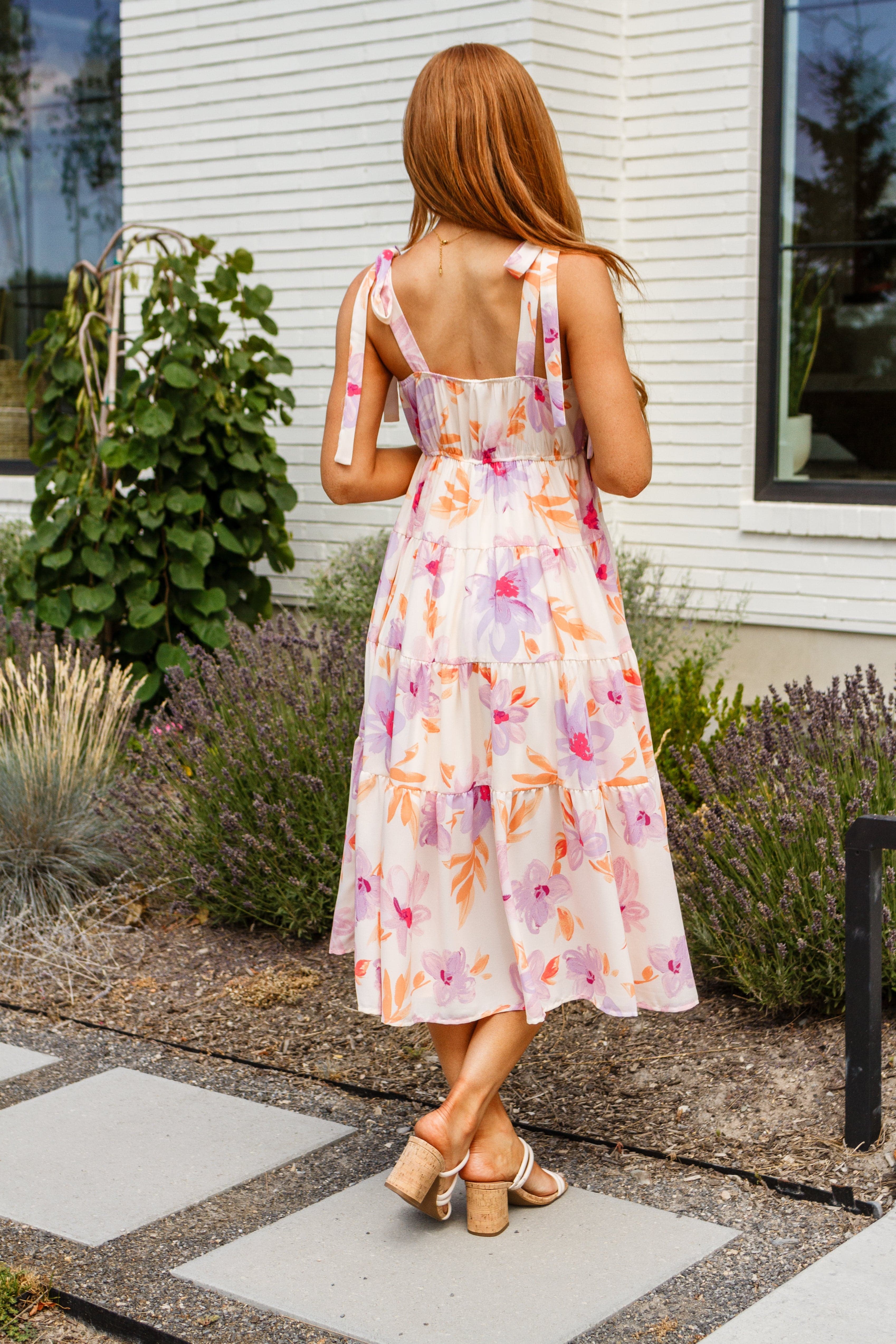 Pastel Petals Floral Midi Dress-Dresses-Stay Foxy Boutique, Florissant, Missouri
