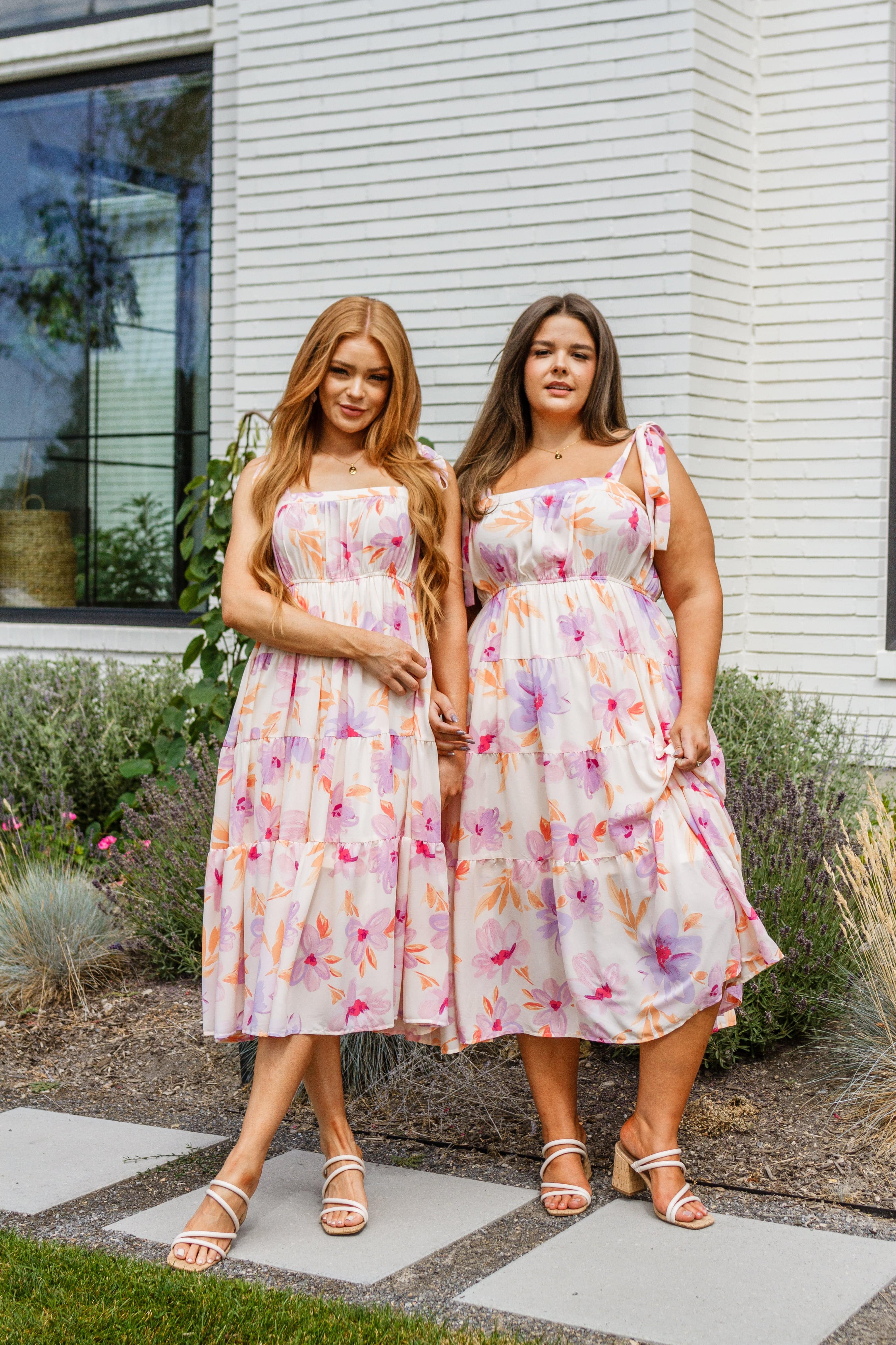 Pastel Petals Floral Midi Dress-Dresses-Stay Foxy Boutique, Florissant, Missouri