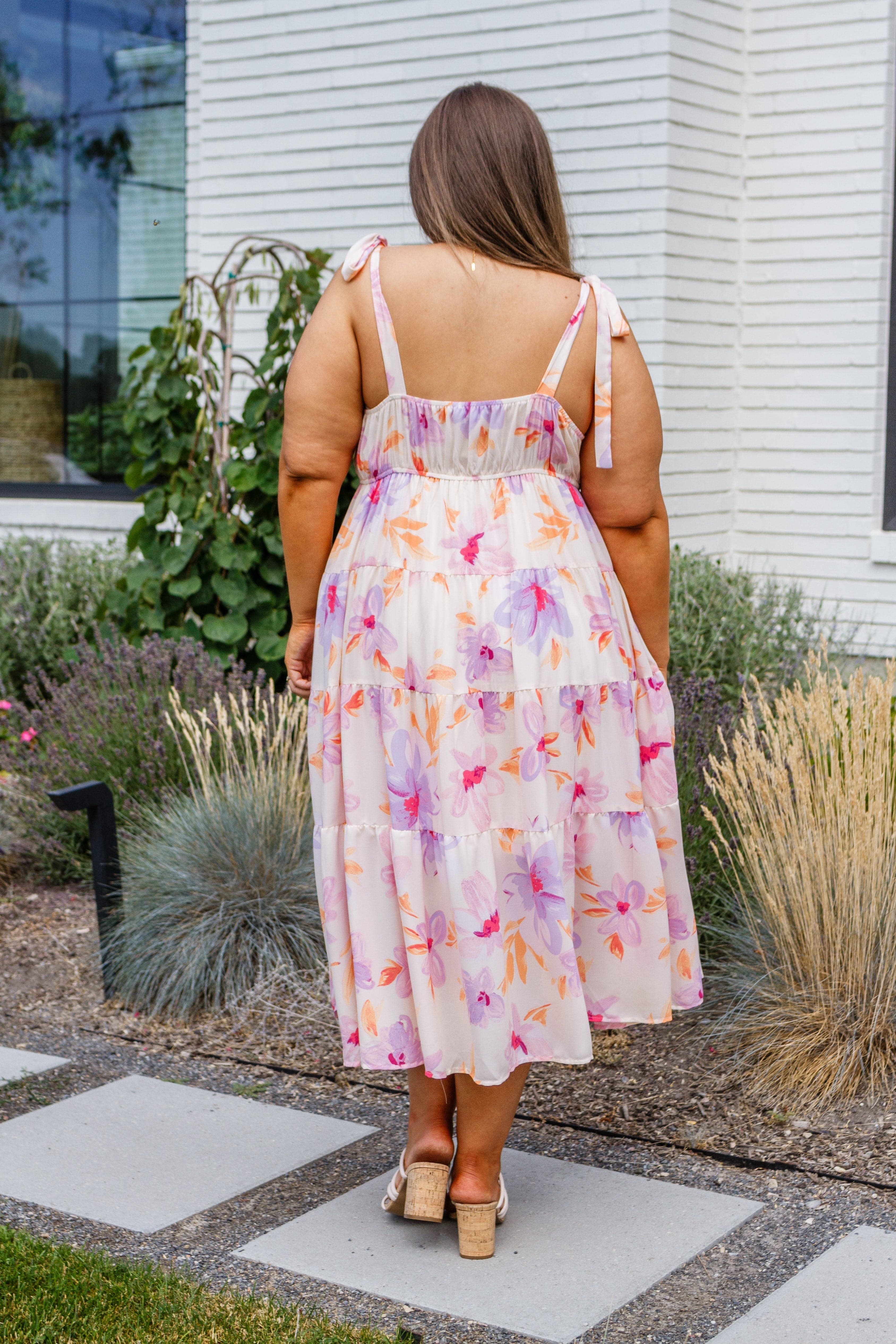 Pastel Petals Floral Midi Dress-Dresses-Stay Foxy Boutique, Florissant, Missouri
