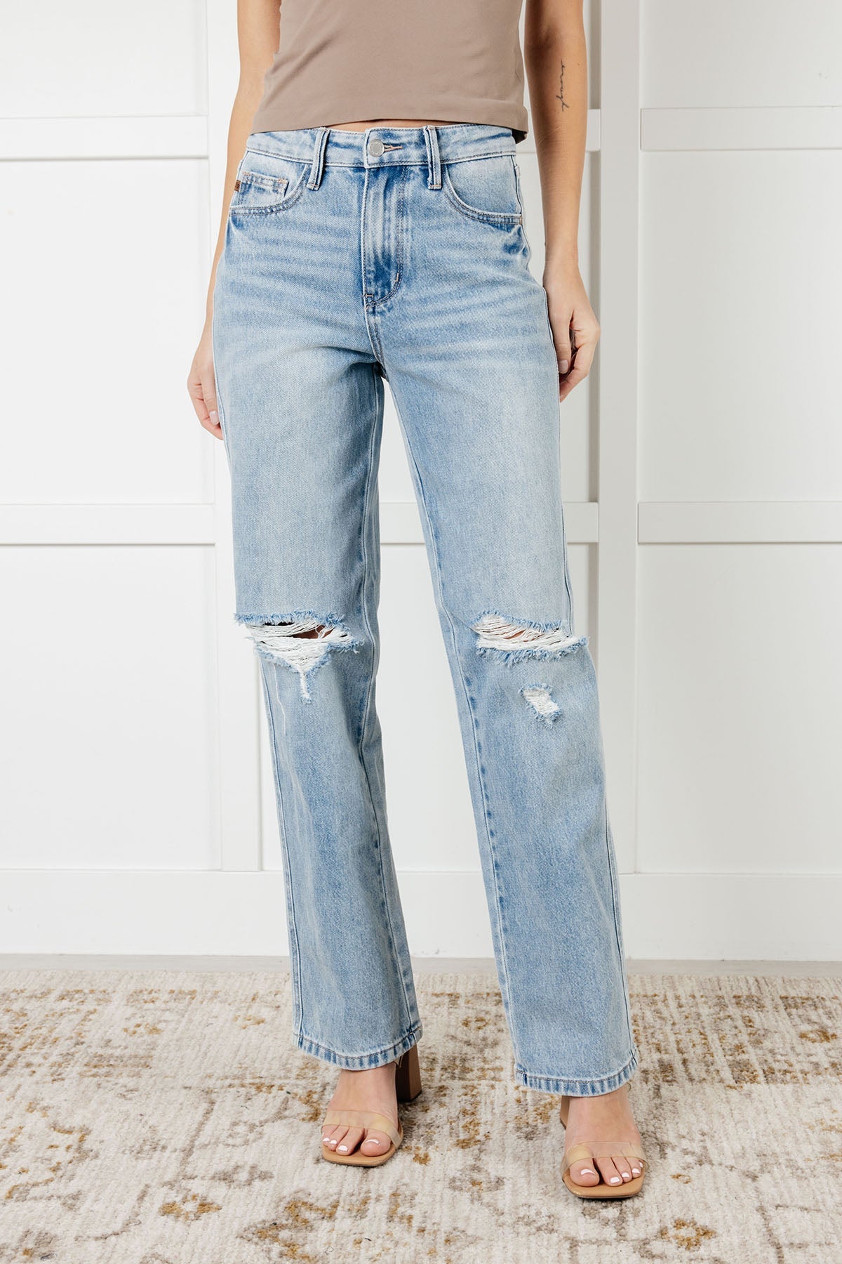 Patricia High Rise Rigid Magic 90's Straight Jeans-Womens-Stay Foxy Boutique, Florissant, Missouri